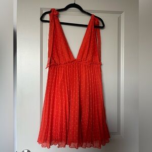 Lulu's Vibrant Red Sleeveless Dress